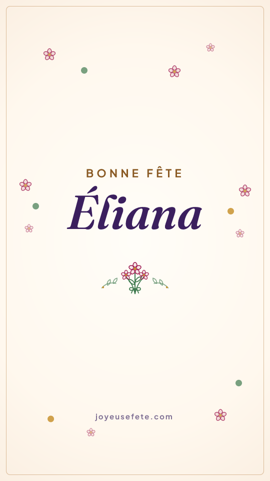 Image « Bonne fête Éliana » au format story
