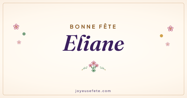 Image « Bonne fête Eliane » au format large