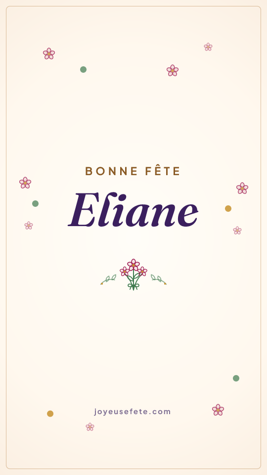 Image « Bonne fête Eliane » au format story