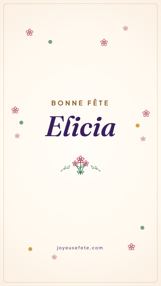 Image « Bonne fête Elicia » au format story