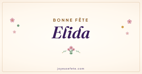 Image « Bonne fête Elida » au format large