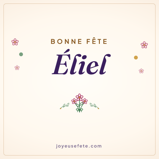 Image carrée « Bonne fête Éliel » pour WhatsApp
