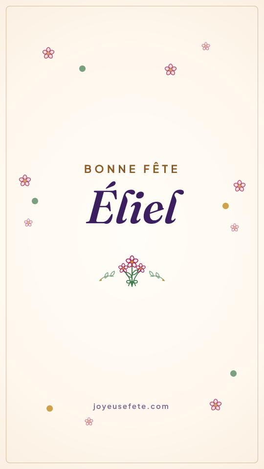 Image « Bonne fête Éliel » au format story