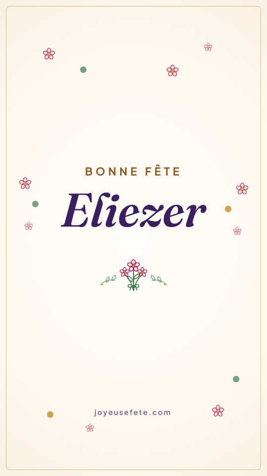 Image « Bonne fête Eliezer » au format story