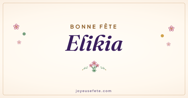 Image « Bonne fête Elikia » au format large