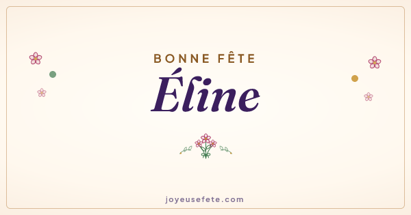 Image « Bonne fête Éline » au format large