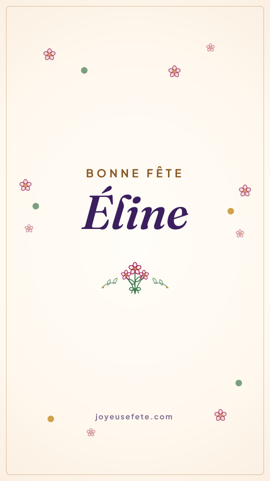 Image « Bonne fête Éline » au format story