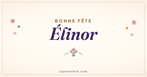 Image « Bonne fête Élinor » au format large