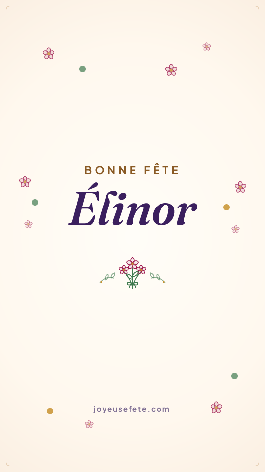 Image « Bonne fête Élinor » au format story