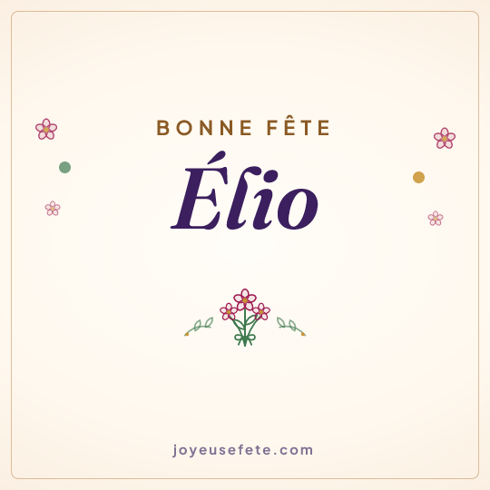 Image carrée « Bonne fête Élio » pour WhatsApp