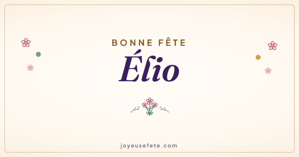 Image « Bonne fête Élio » au format large