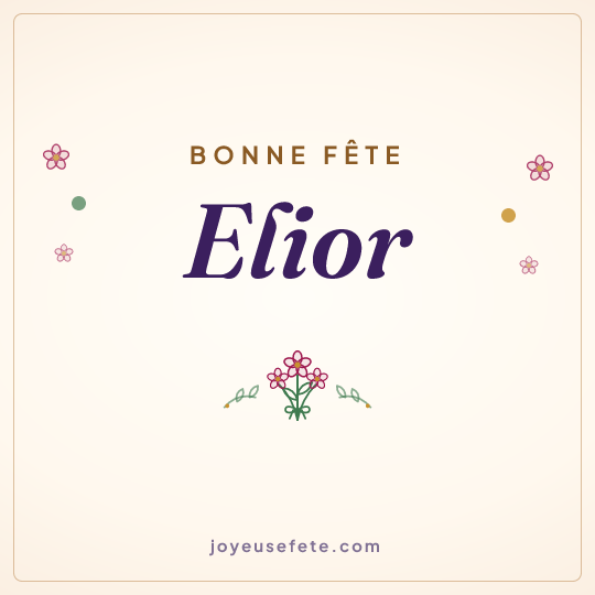 Image carrée « Bonne fête Elior » pour WhatsApp