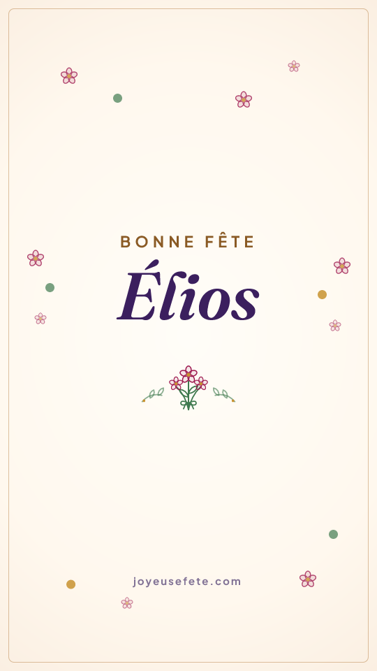 Image « Bonne fête Élios » au format story
