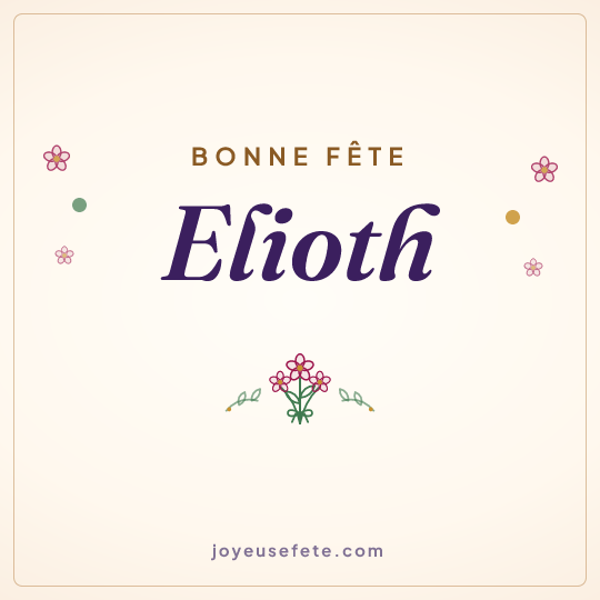 Image carrée « Bonne fête Elioth » pour WhatsApp