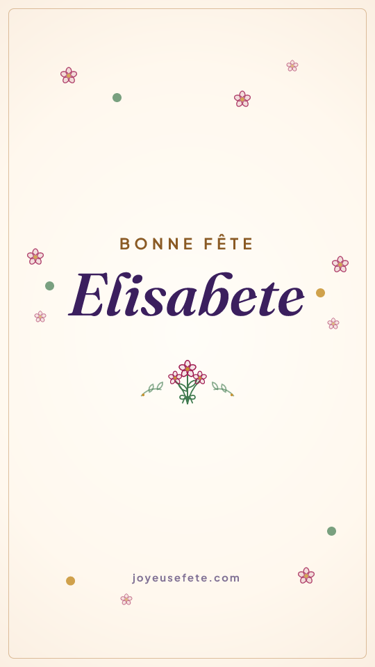 Image « Bonne fête Elisabete » au format story