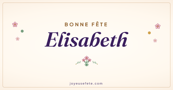 Image « Bonne fête Elisabeth » au format large