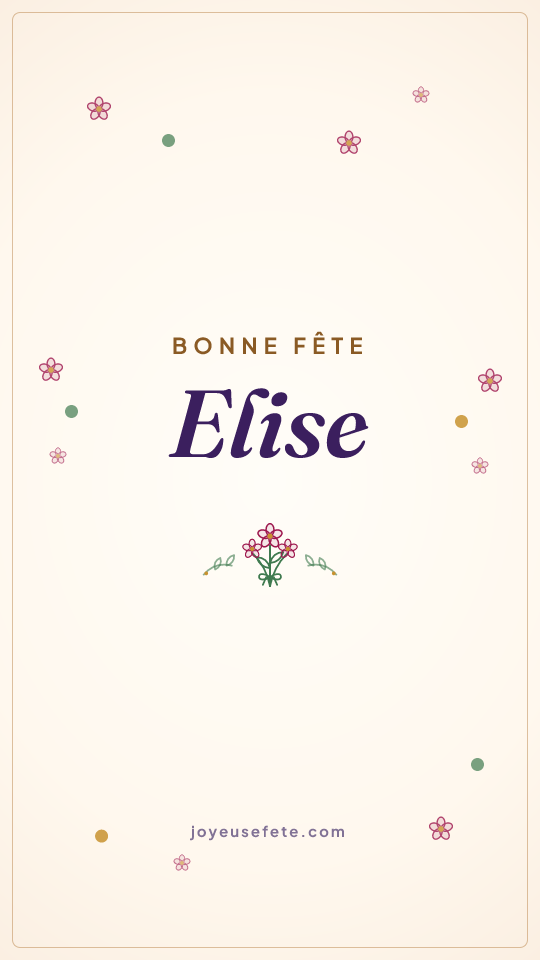 Image « Bonne fête Elise » au format story