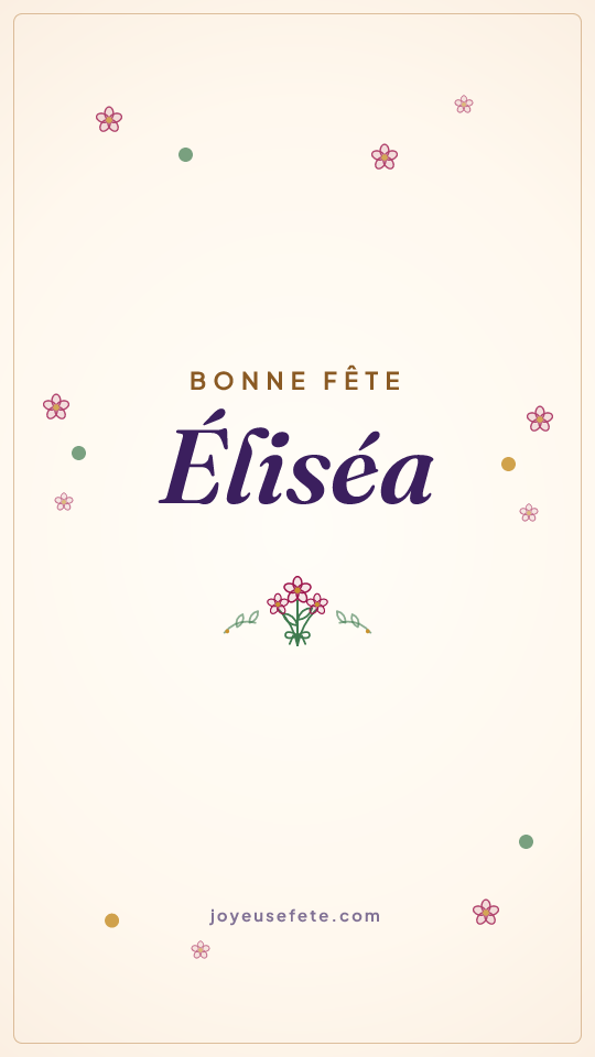 Image « Bonne fête Éliséa » au format story