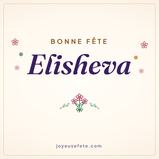Image carrée « Bonne fête Elisheva » pour WhatsApp