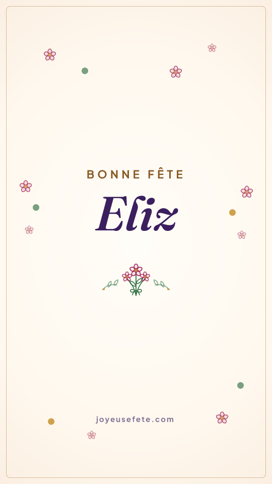 Image « Bonne fête Eliz » au format story