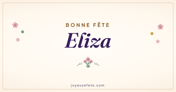 Image « Bonne fête Eliza » au format large