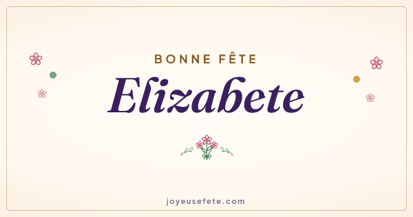 Image « Bonne fête Elizabete » au format large