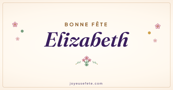 Image « Bonne fête Elizabeth » au format large