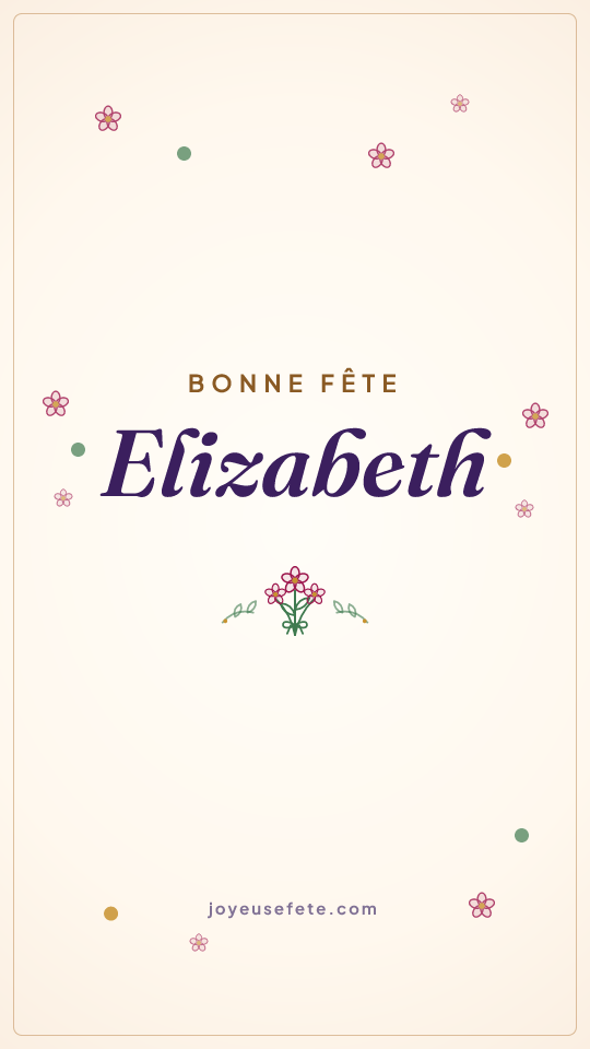 Image « Bonne fête Elizabeth » au format story