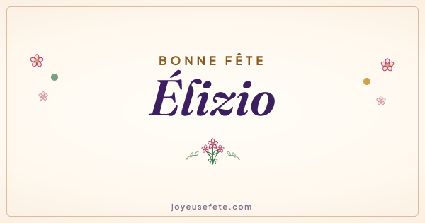 Image « Bonne fête Élizio » au format large