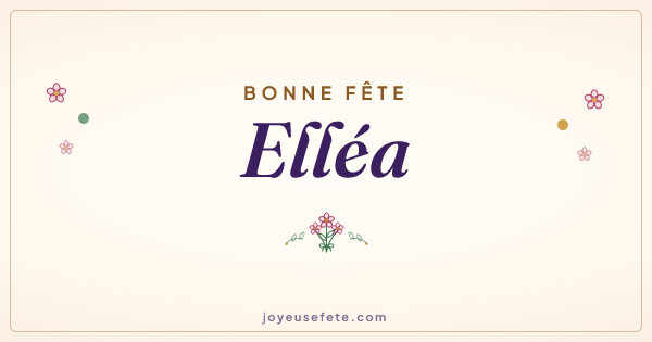 Image « Bonne fête Elléa » au format large