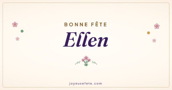 Image « Bonne fête Ellen » au format large