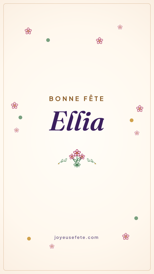 Image « Bonne fête Ellia » au format story