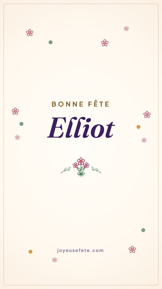 Image « Bonne fête Elliot » au format story