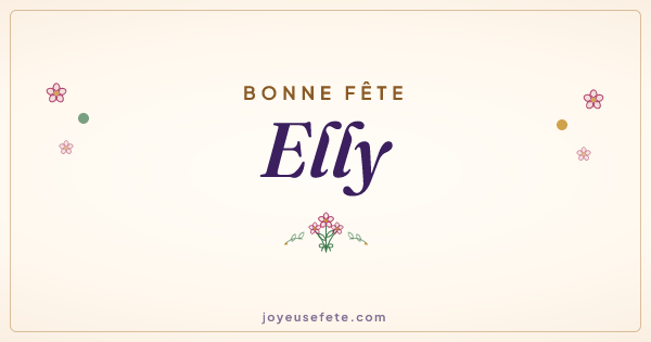 Image « Bonne fête Elly » au format large