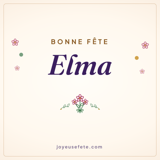 Image carrée « Bonne fête Elma » pour WhatsApp