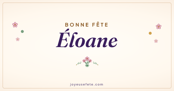 Image « Bonne fête Éloane » au format large