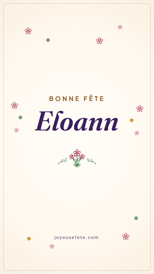 Image « Bonne fête Eloann » au format story
