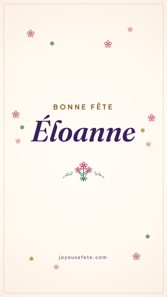 Image « Bonne fête Éloanne » au format story
