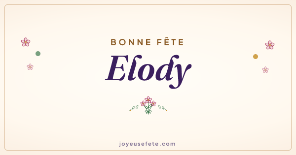 Image « Bonne fête Elody » au format large