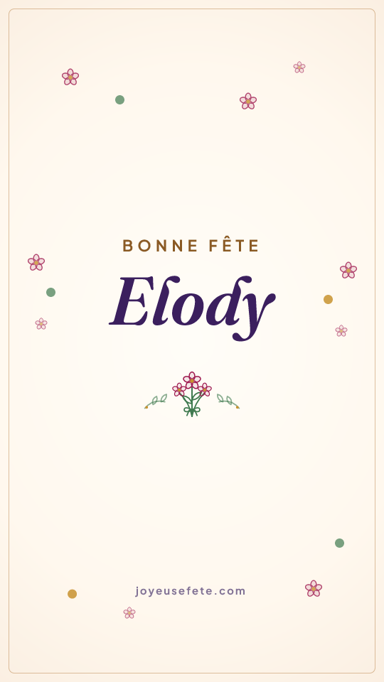 Image « Bonne fête Elody » au format story
