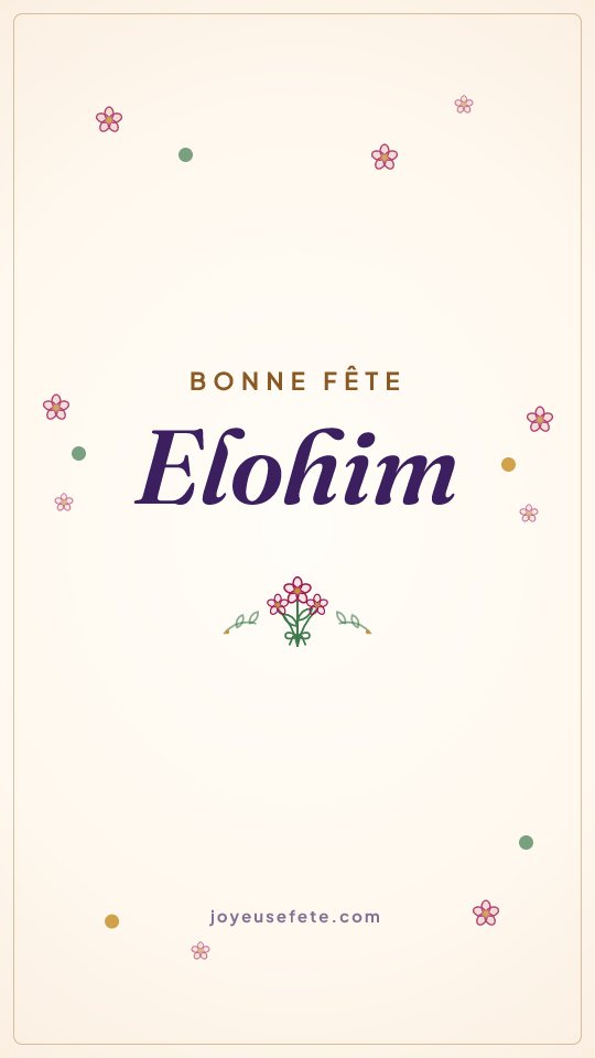 Image « Bonne fête Elohim » au format story