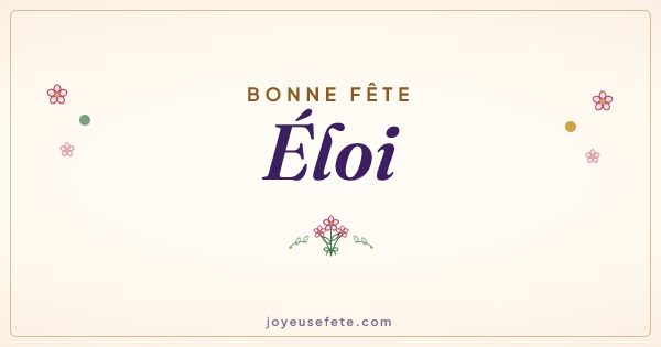 Image « Bonne fête Éloi » au format large