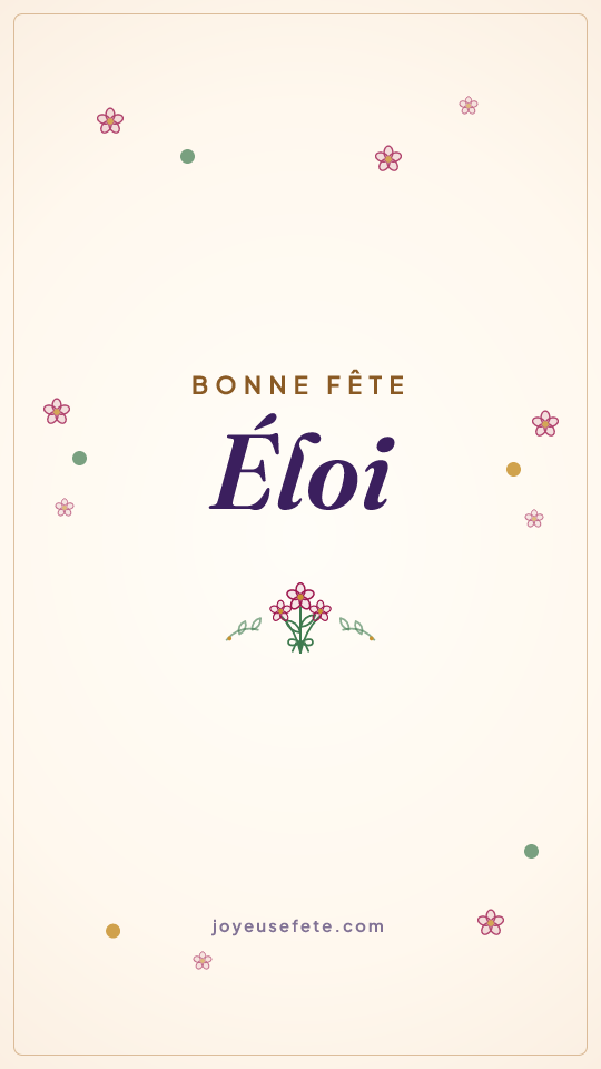 Image « Bonne fête Éloi » au format story