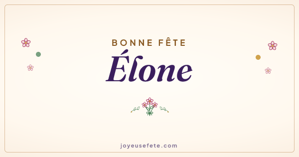 Image « Bonne fête Élone » au format large