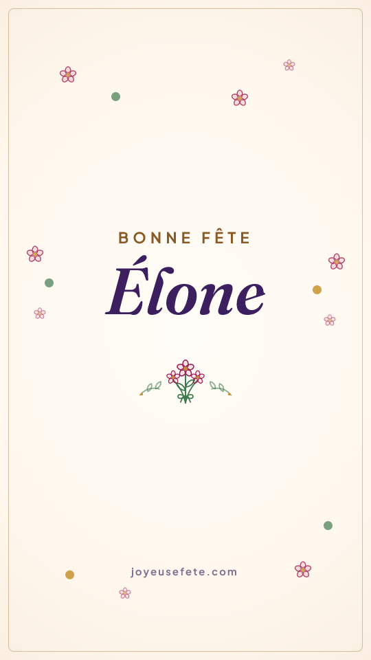 Image « Bonne fête Élone » au format story