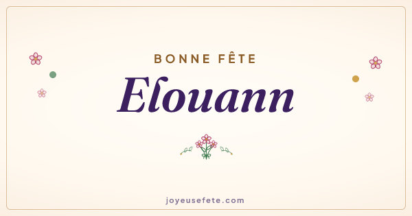 Image « Bonne fête Elouann » au format large