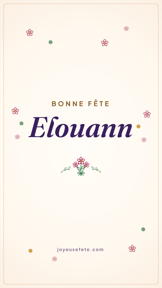 Image « Bonne fête Elouann » au format story