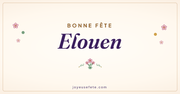 Image « Bonne fête Elouen » au format large