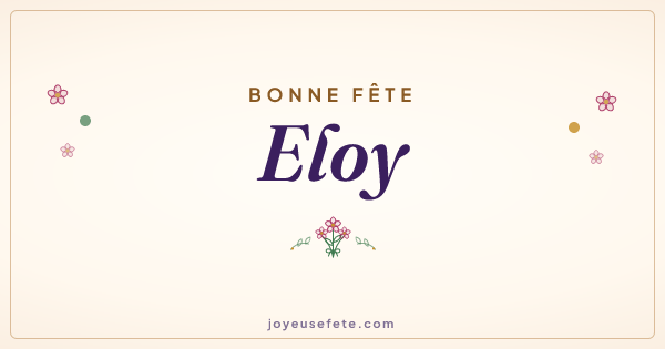 Image « Bonne fête Eloy » au format large