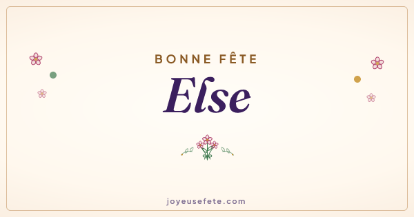 Image « Bonne fête Else » au format large
